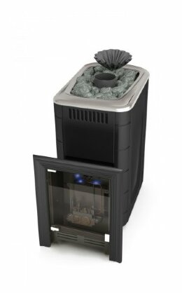 Газо-дровяная печь TMF Таймыр Carbon БСЭ ЗК антрацит